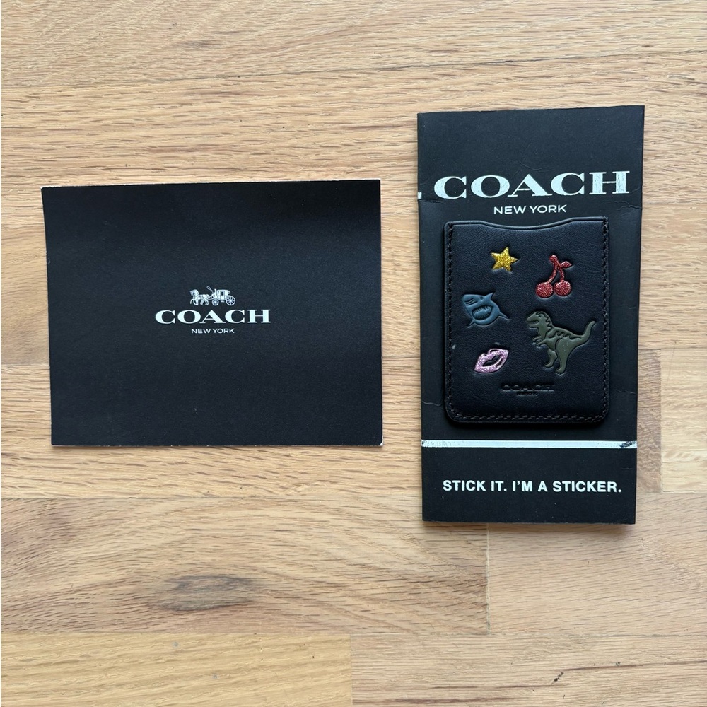Coach Black Sticker with Colorful Embellishments